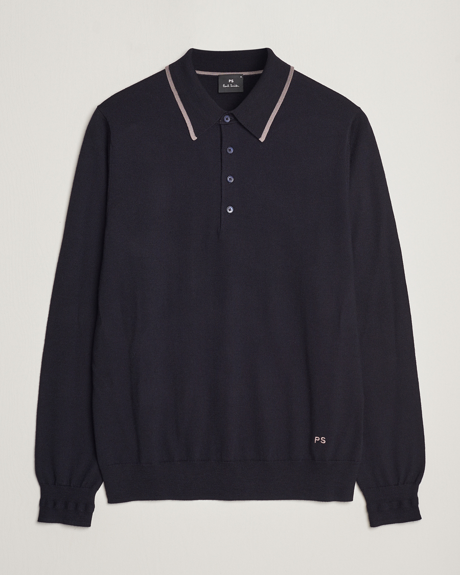 Homme | Pulls Et Tricots | PS Paul Smith | Merino Wool Knitted Polo Navy