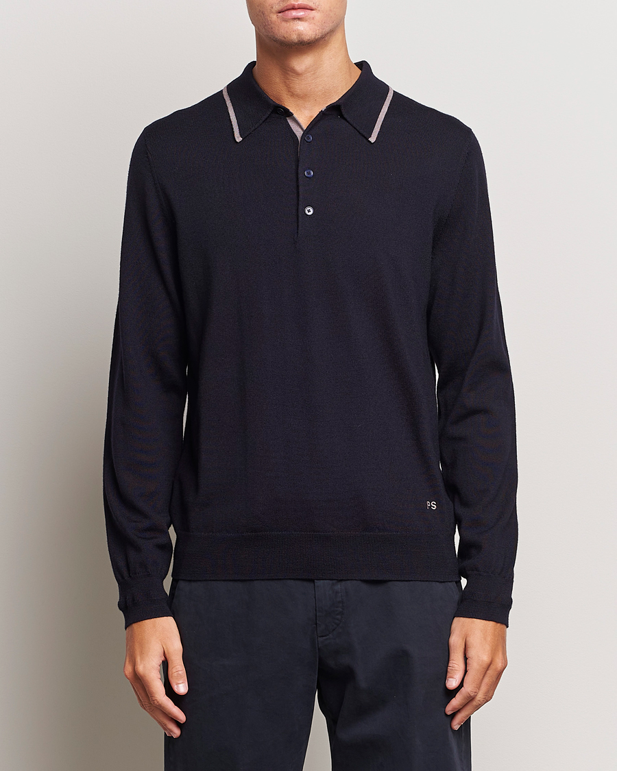 Homme | Pulls Et Tricots | PS Paul Smith | Merino Wool Knitted Polo Navy