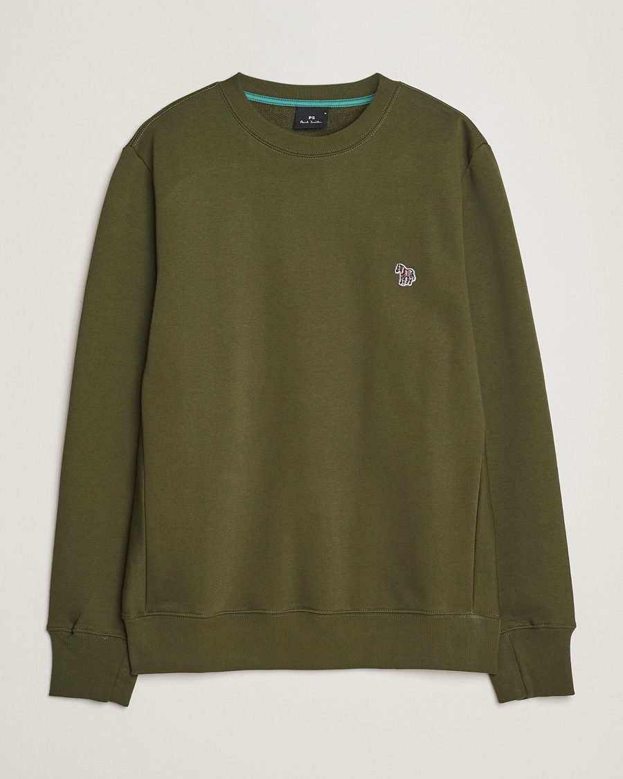 Homme | Pulls Et Tricots | PS Paul Smith | Organic Cotton Zebra Sweatshirt Olive