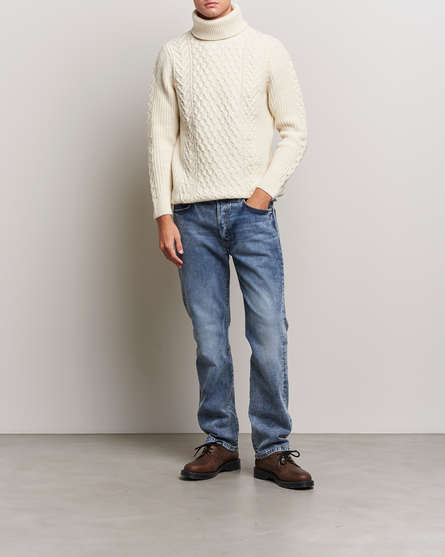 Homme | Pulls Et Tricots | Armor-lux | Pull Col Montant Wool Polo Nature