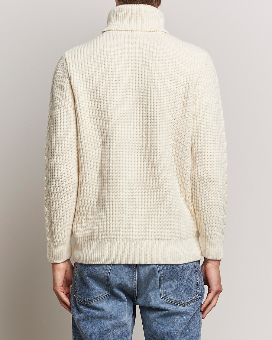 Homme | Pulls Et Tricots | Armor-lux | Pull Col Montant Wool Polo Nature