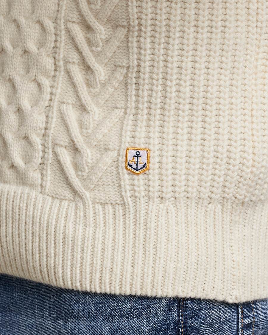Homme | Pulls Et Tricots | Armor-lux | Pull Col Montant Wool Polo Nature