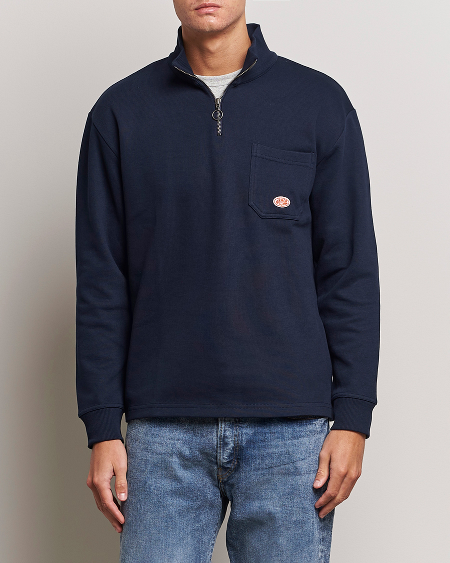 Homme | Pulls Et Tricots | Armor-lux | Camioneur Cotton Half Zip Navy