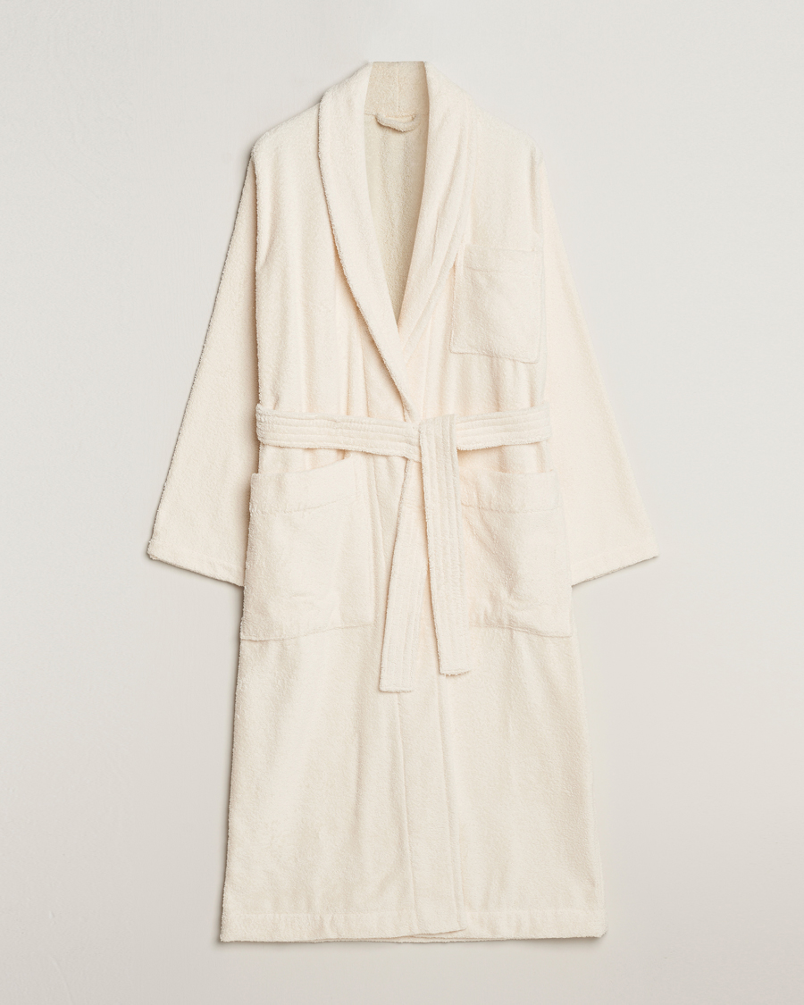 Heren | Pyjama's en gewaden | Tekla | Organic Terry Bathrobe Ivory