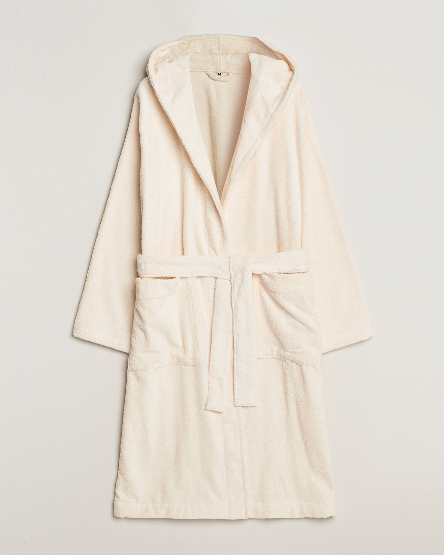 Homme | Peignoirs Et Pyjamas | Tekla | Organic Terry Hooded Bathrobe Ivory