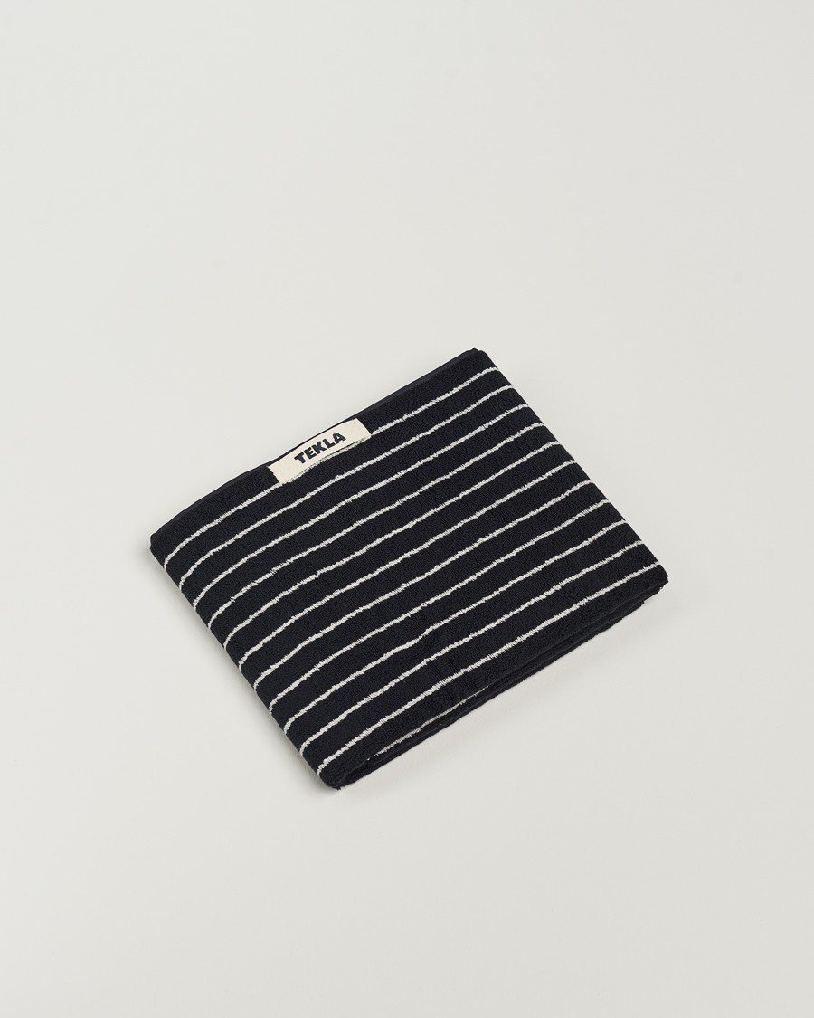 Homme | Tissus | Tekla | Organic Terry Hand Towel Black Stripe