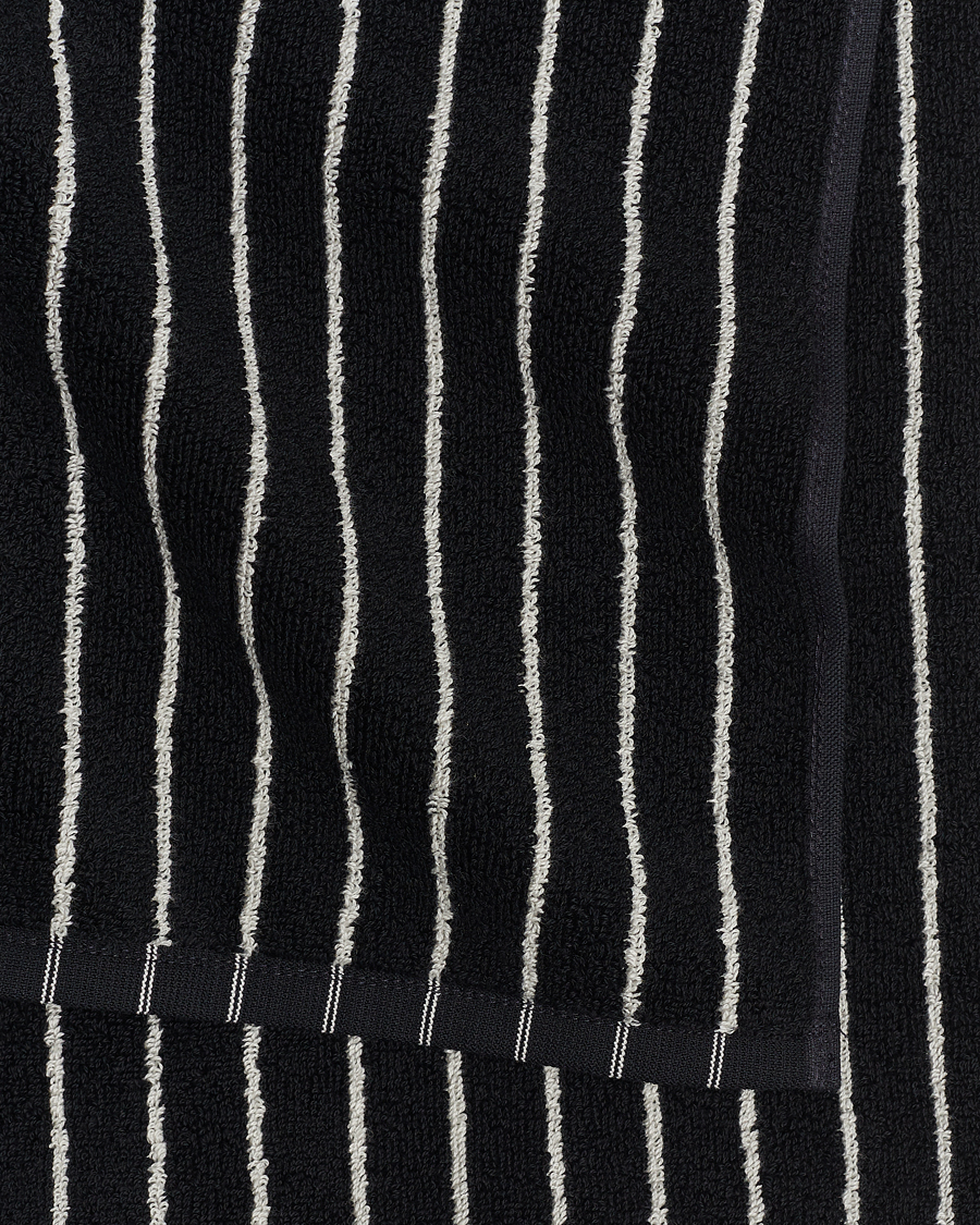Heren | Stoffen | Tekla | Organic Terry Bath Towel Black Stripe