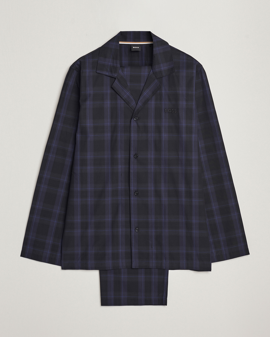 Homme | Peignoirs Et Pyjamas | BOSS BLACK | Urban Checked Pyjama Set Blue Multi