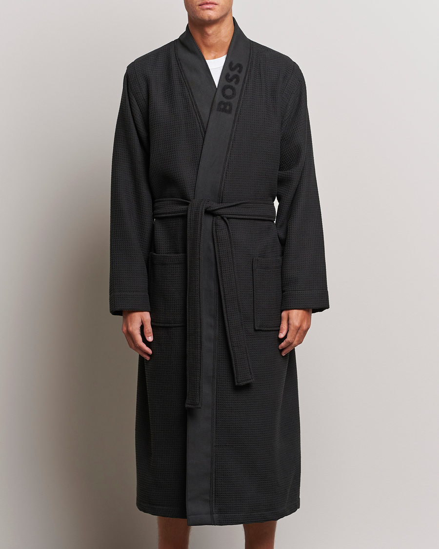 Heren | BOSS BLACK Waffle Kimono Black | BOSS BLACK | Waffle Kimono Black