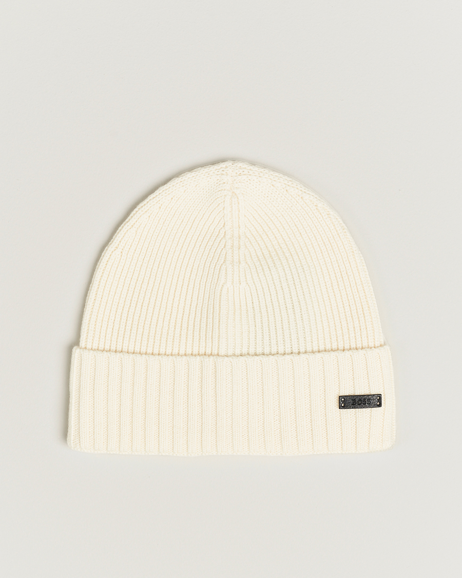 Heren | BOSS BLACK Fati Beanie Open White | BOSS BLACK | Fati Beanie Open White