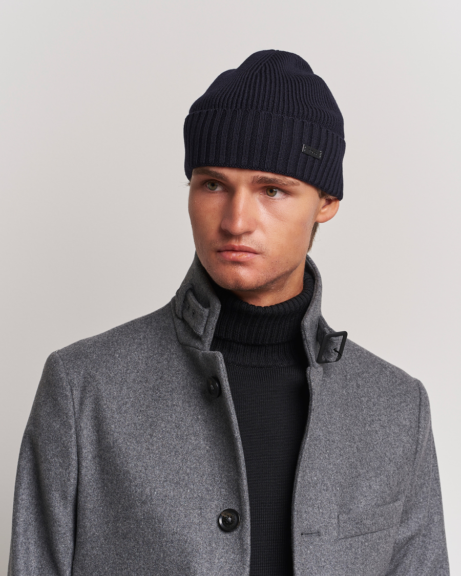Homme | BOSS BLACK Fati Wool Beanie Dark Blue | BOSS BLACK | Fati Wool Beanie Dark Blue