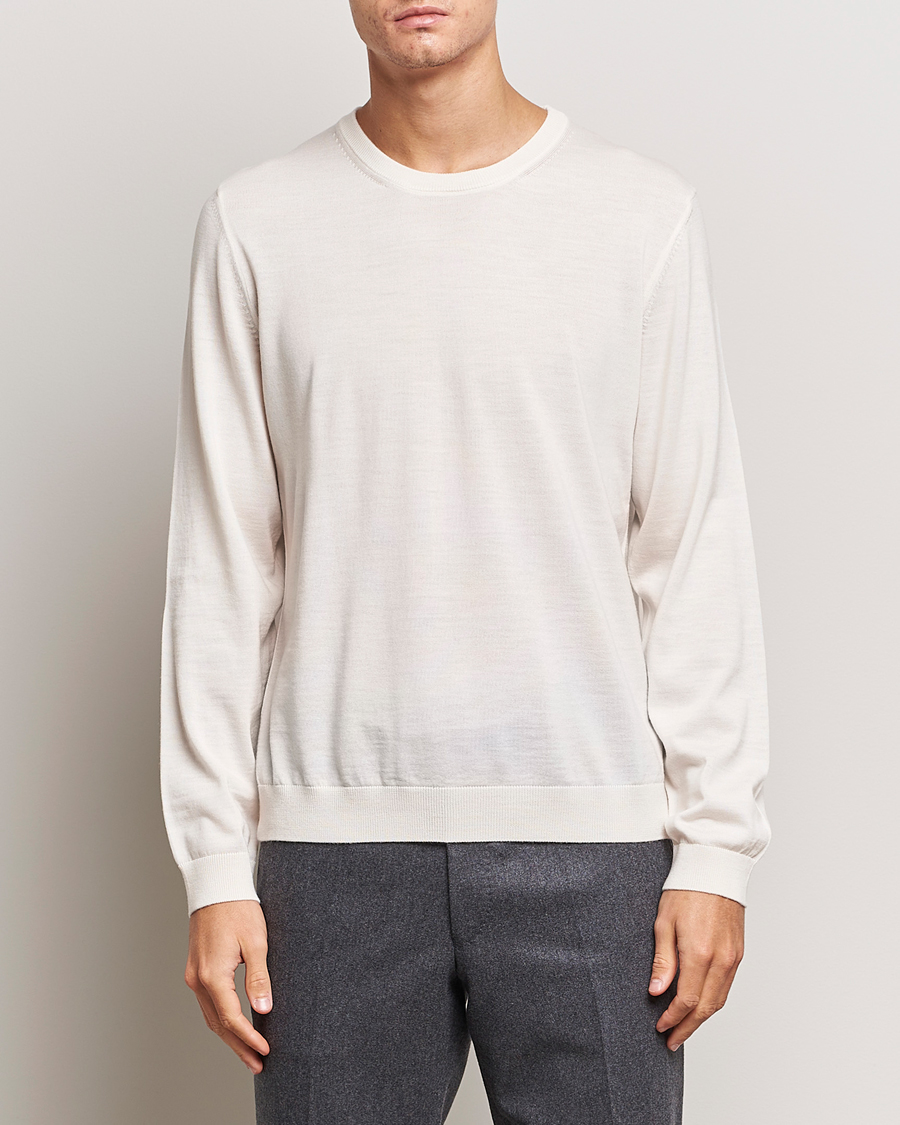 Heren | Truien | BOSS BLACK | Leno Knitted Sweater Open White