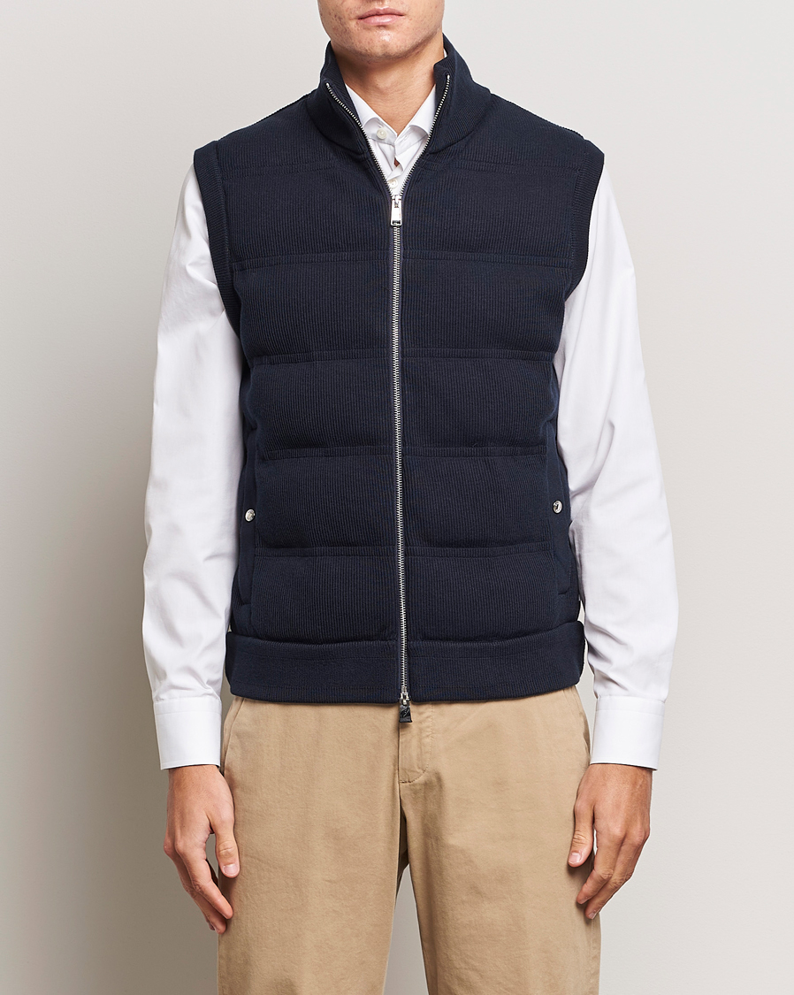 Heren | Jassen | BOSS BLACK | Mandolino Corduroy Vest Dark Blue