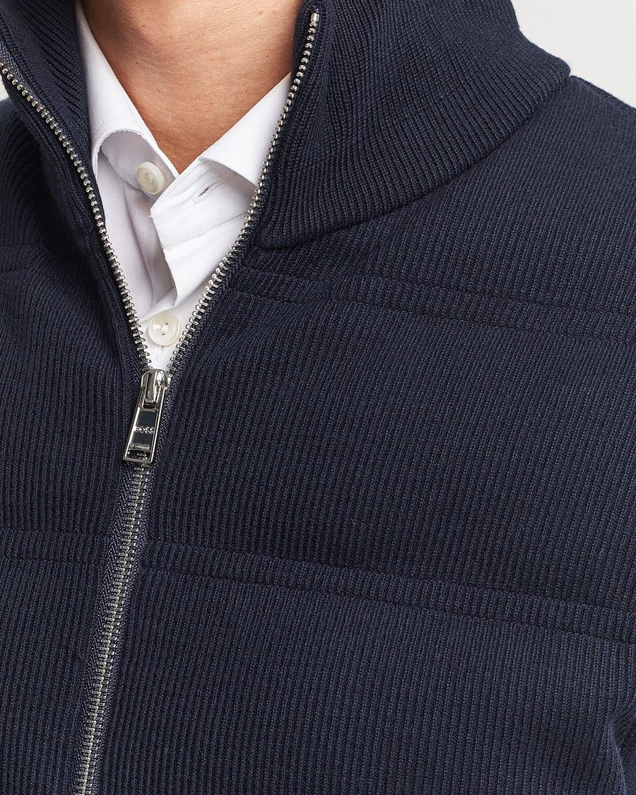 Homme | Manteaux Et Vestes | BOSS BLACK | Mandolino Corduroy Vest Dark Blue