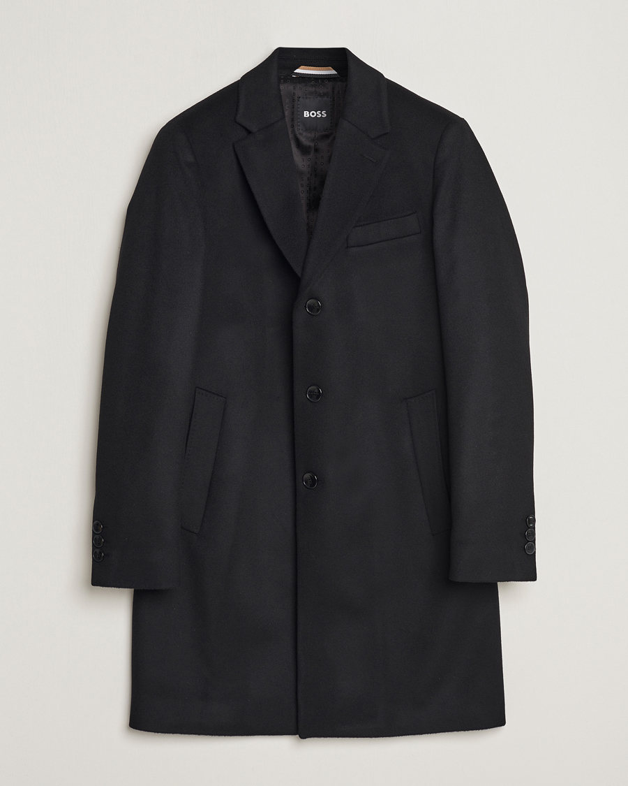 Homme | Manteaux Et Vestes | BOSS BLACK | Hyde Wool/Cashmere Coat Black