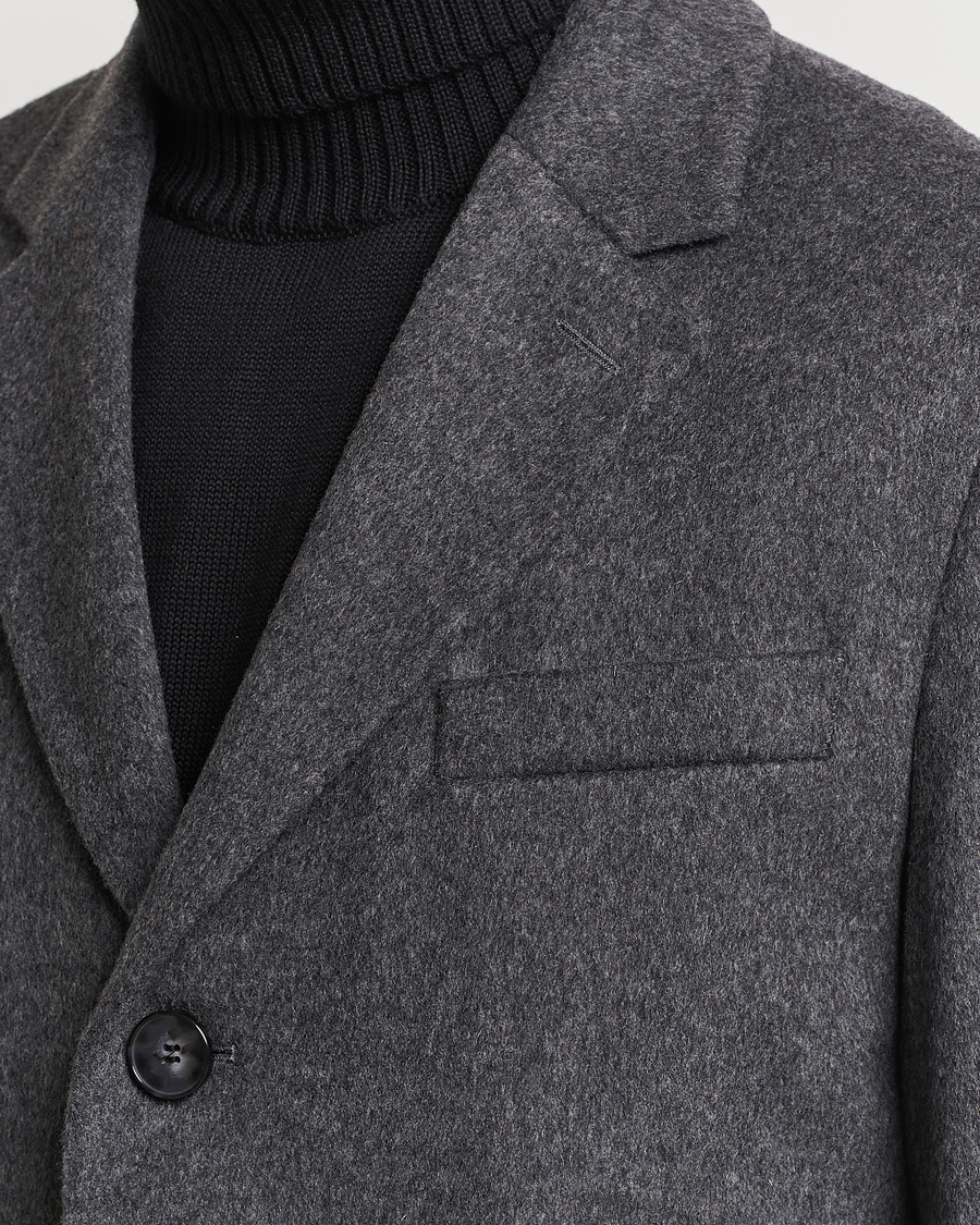 Heren | Jassen | BOSS BLACK | Hyde Wool/Cashmere Coat Medium Grey