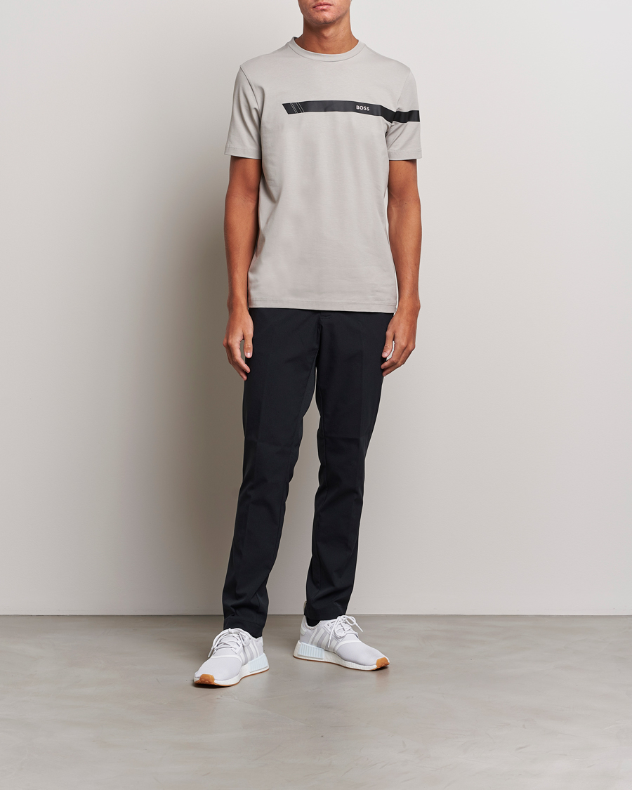 Homme | T-shirts | BOSS GREEN | Logo Crew Neck T-Shirt Open Grey