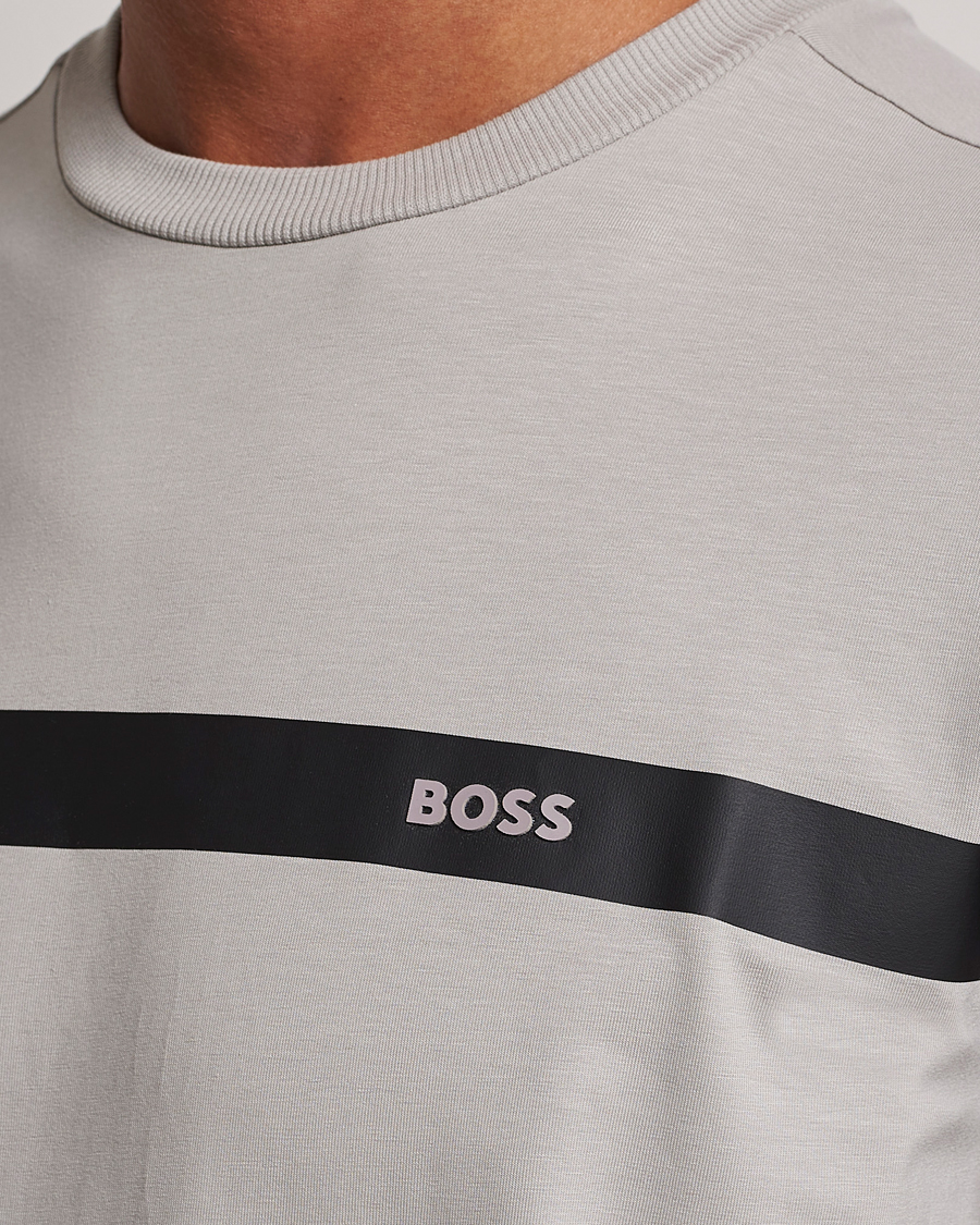 Homme | T-shirts | BOSS GREEN | Logo Crew Neck T-Shirt Open Grey