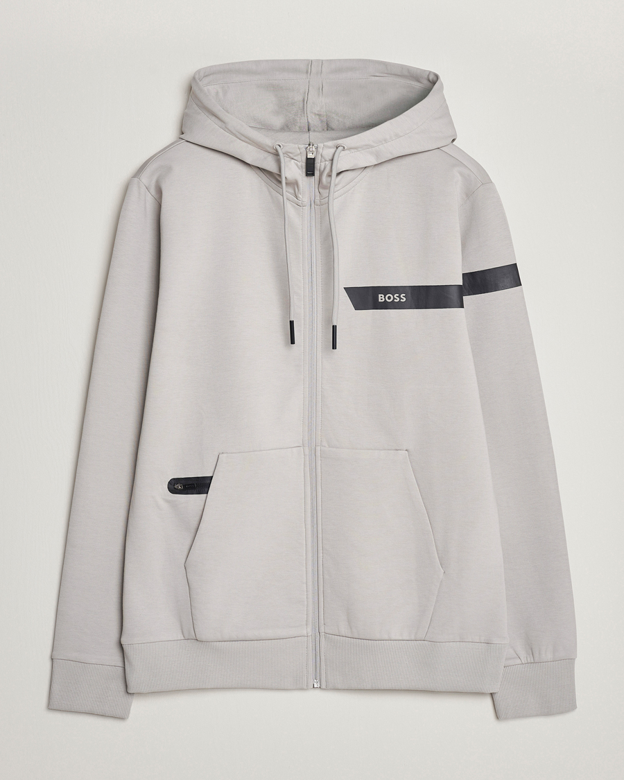 Homme | Pulls Et Tricots | BOSS GREEN | Saggy Full Zip Hoodie Open Grey