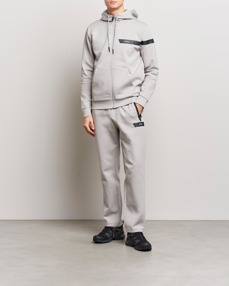 Homme | Pulls Et Tricots | BOSS GREEN | Saggy Full Zip Hoodie Open Grey