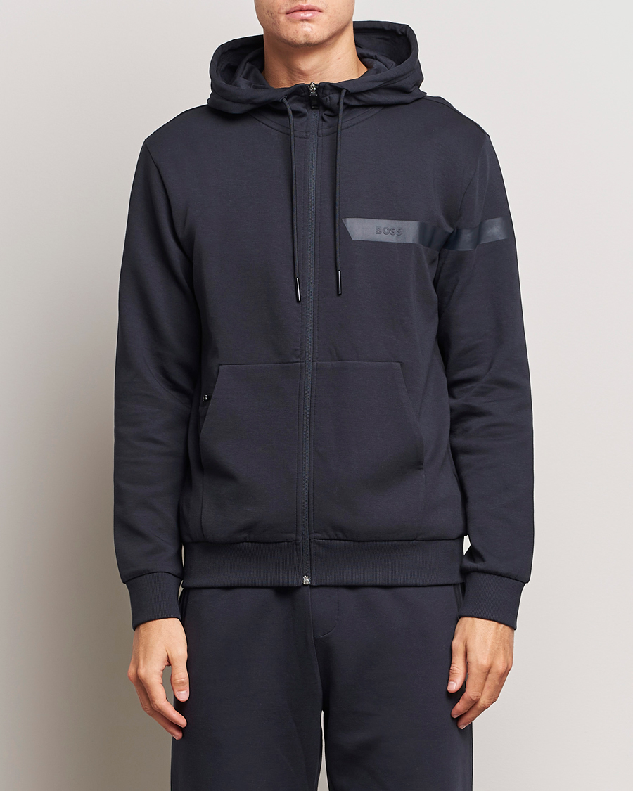Homme | Pulls Et Tricots | BOSS GREEN | Saggy Full Zip Hoodie Dark Blue