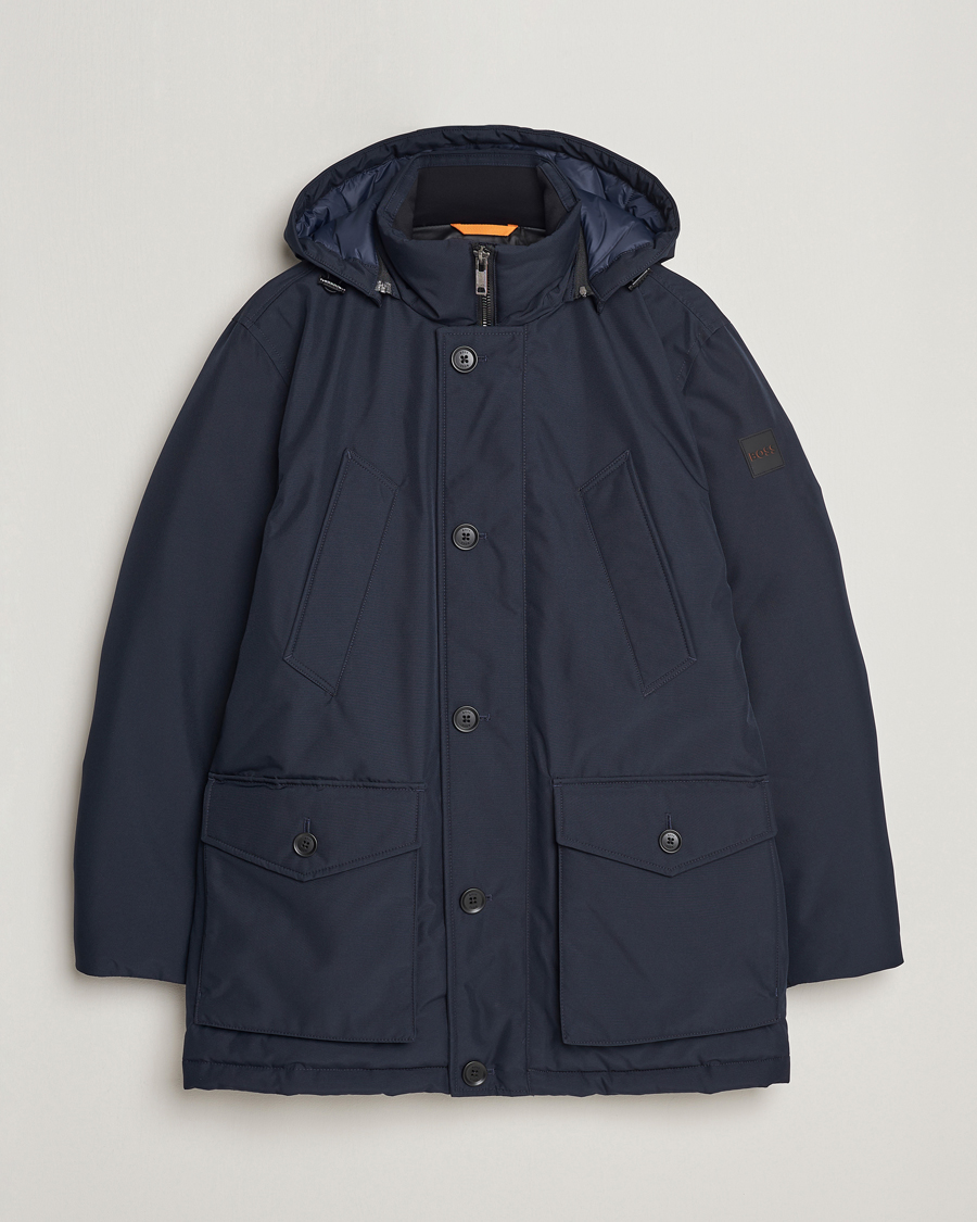 Heren | Jassen | BOSS ORANGE | Osiass Parka Dark Blue
