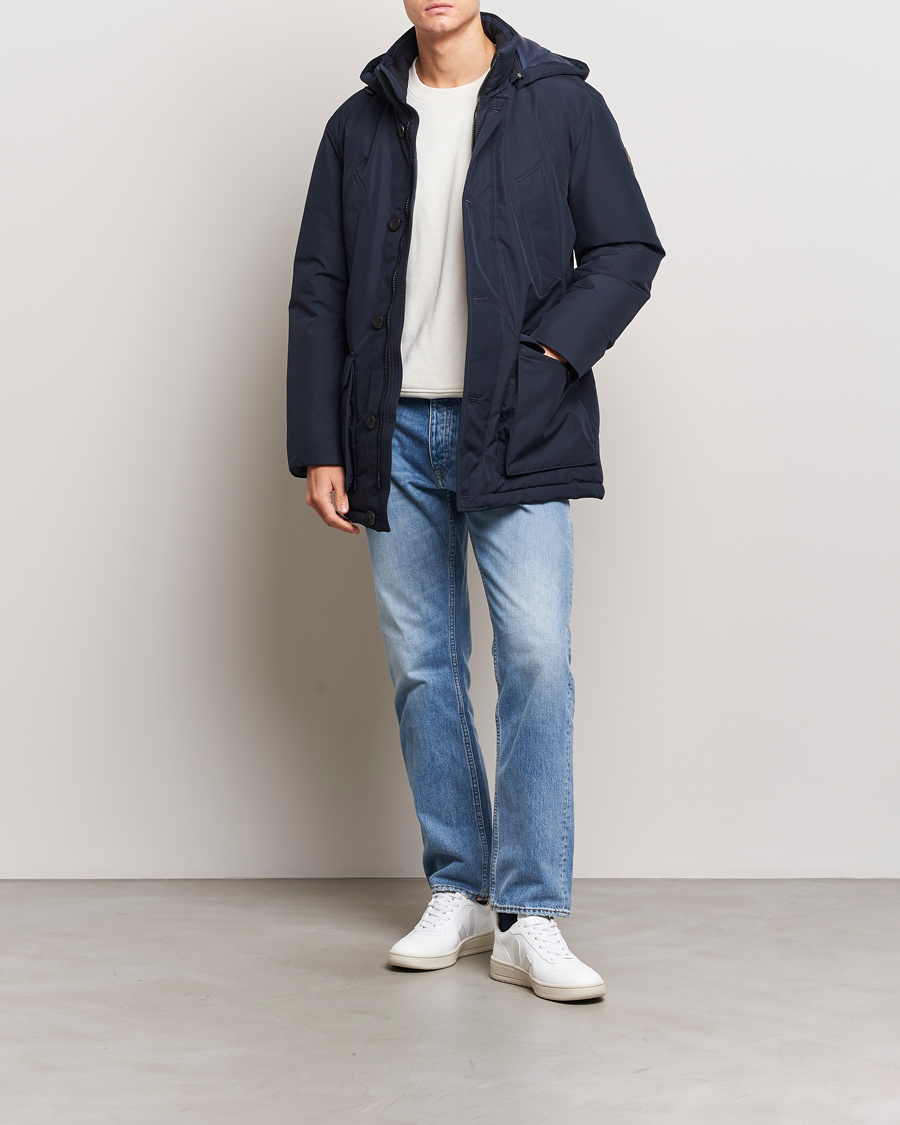 Heren | Jassen | BOSS ORANGE | Osiass Parka Dark Blue