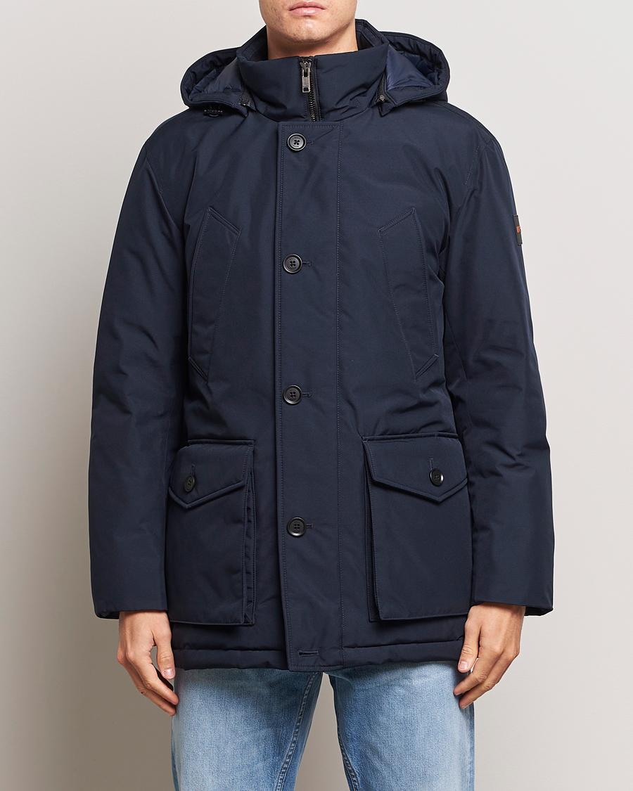 Heren | Jassen | BOSS ORANGE | Osiass Parka Dark Blue