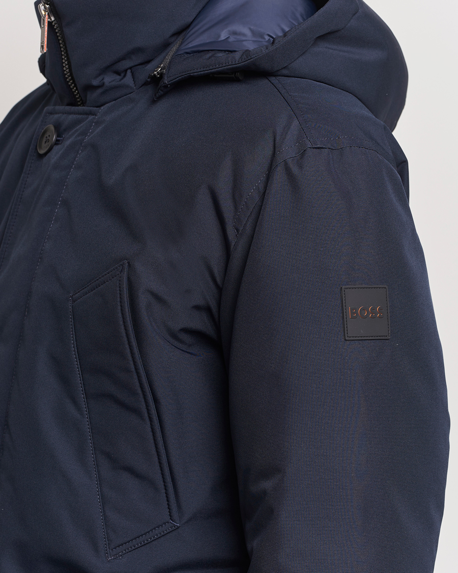 Heren | Jassen | BOSS ORANGE | Osiass Parka Dark Blue