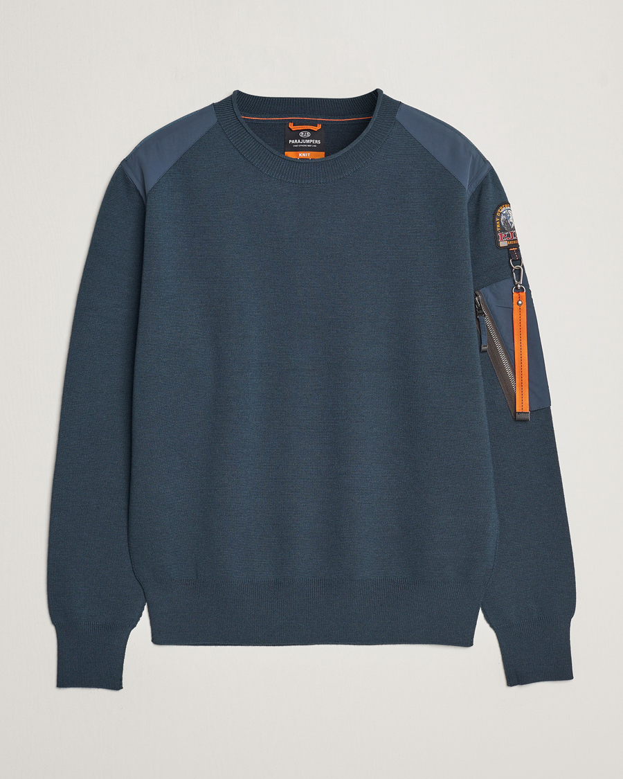 Homme | Pulls Et Tricots | Parajumpers | Braw Rescue Knitted Crew Neck Dark Avio