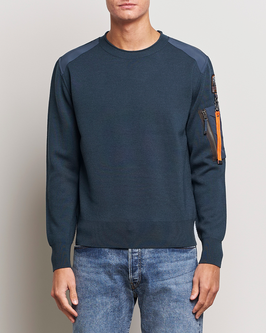 Homme | Pulls Et Tricots | Parajumpers | Braw Rescue Knitted Crew Neck Dark Avio