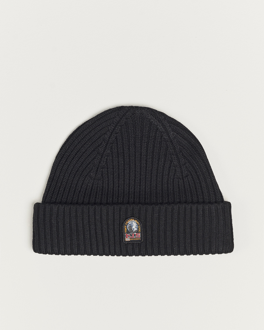 Homme | Parajumpers Ribbed Hat Black | Parajumpers | Ribbed Hat Black