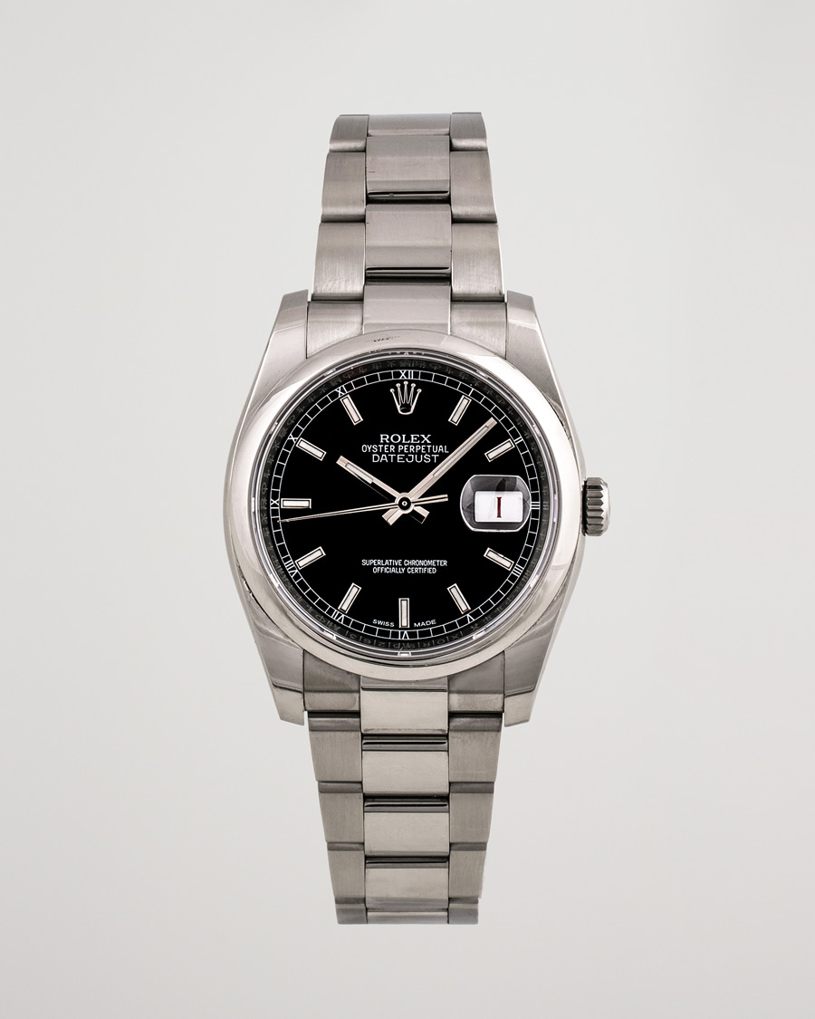 Homme | Rolex Pre-Owned Datejust 116200 Oystert Perpetual Steel Black Steel Black | Rolex Pre-Owned | Datejust 116200 Oystert Perpetual Steel Black Steel Black