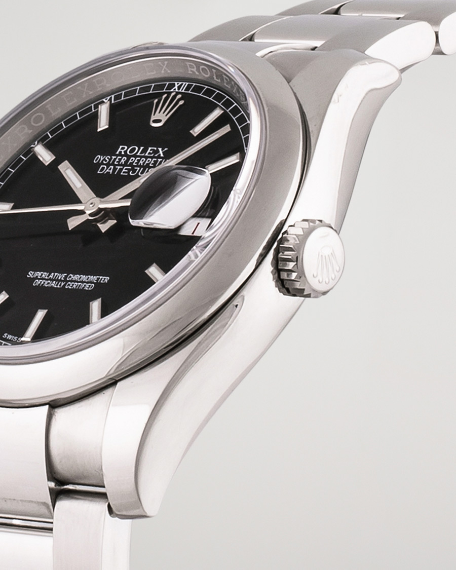 Homme | Rolex Pre-Owned Datejust 116200 Oystert Perpetual Steel Black Steel Black | Rolex Pre-Owned | Datejust 116200 Oystert Perpetual Steel Black Steel Black