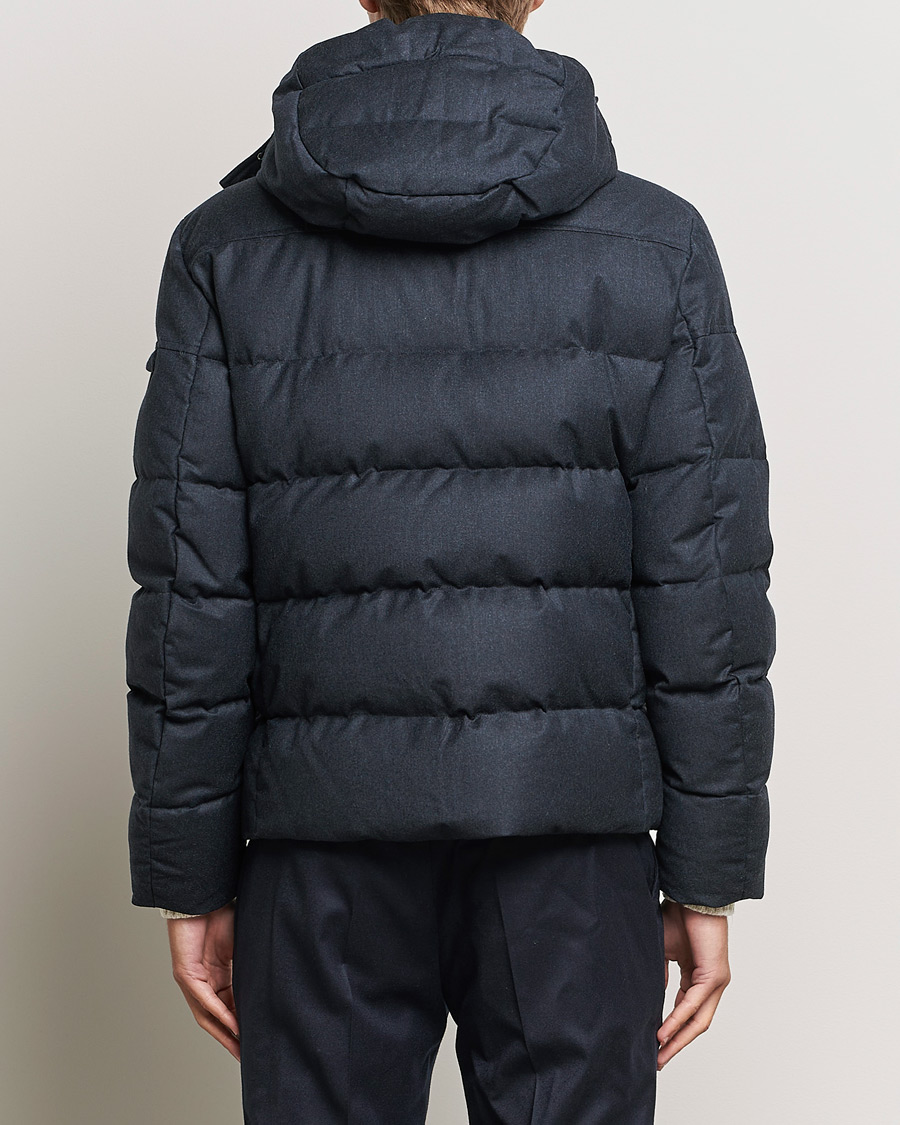 Heren | Jassen | MooRER | Brett Wool/Cashmere Hooded Jacket Blue Grey