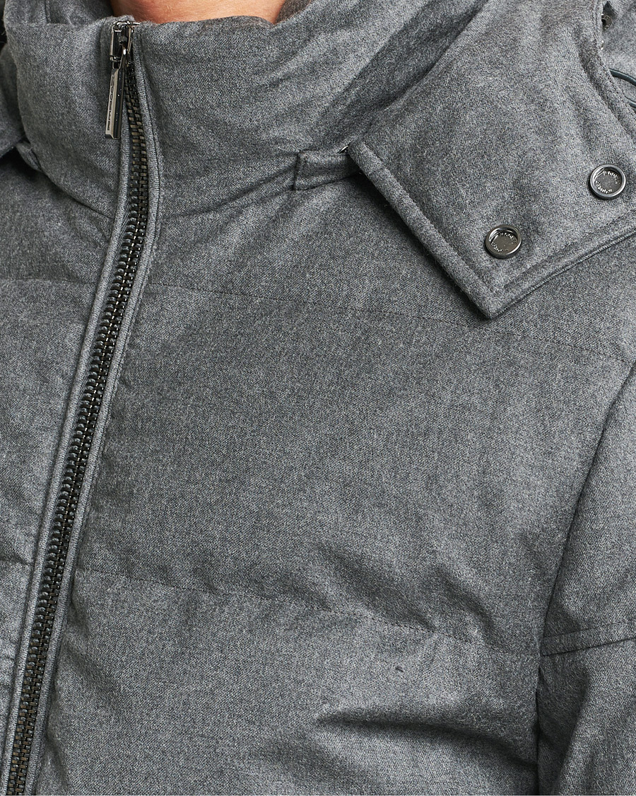 Heren | Jassen | MooRER | Brett Wool/Cashmere Hooded Jacket Grey