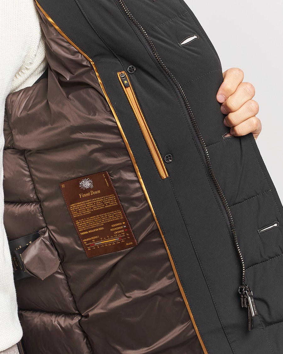 Heren | Jassen | MooRER | Florio Double Breasted Nylon Coat Dark Green