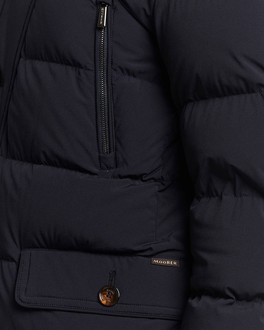 Heren | Jassen | MooRER | Gorner Water resistant Nylon Parka Navy