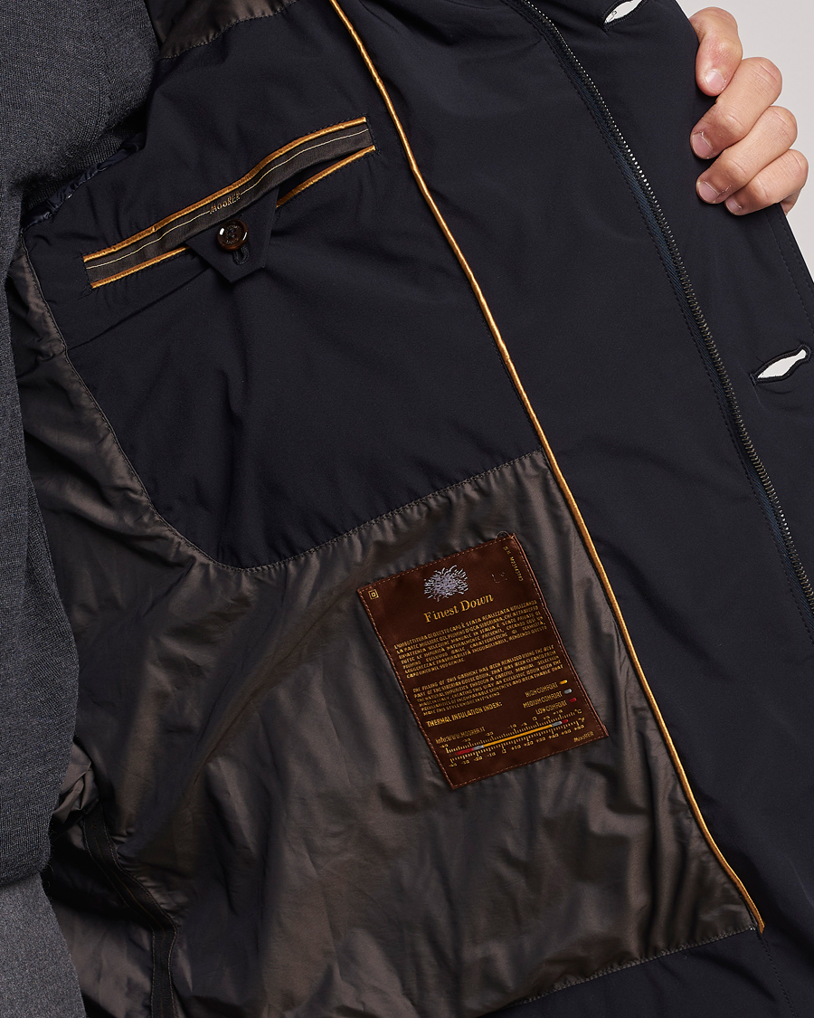 Heren | Jassen | MooRER | Gorner Water resistant Nylon Parka Navy