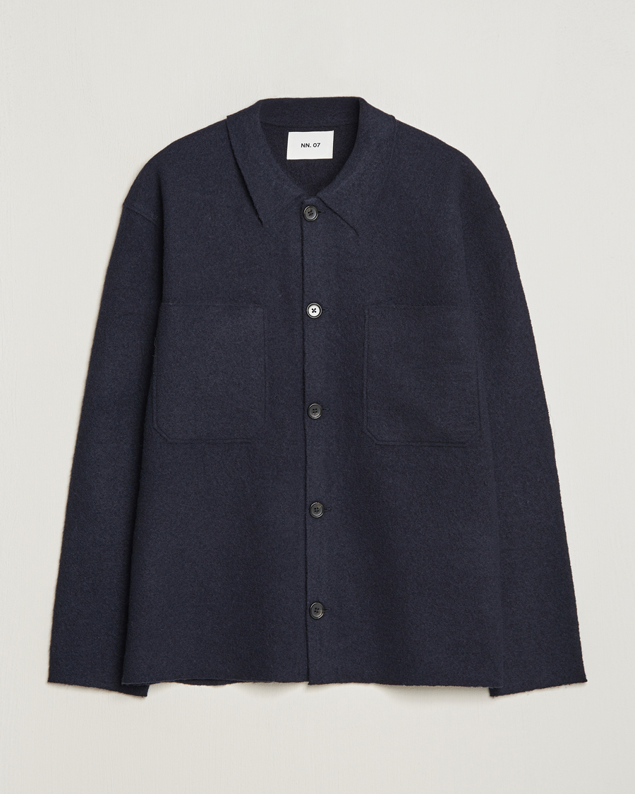 Homme | Pulls Et Tricots | NN07 | Jonas Boiled Wool Cardigan Navy Blue