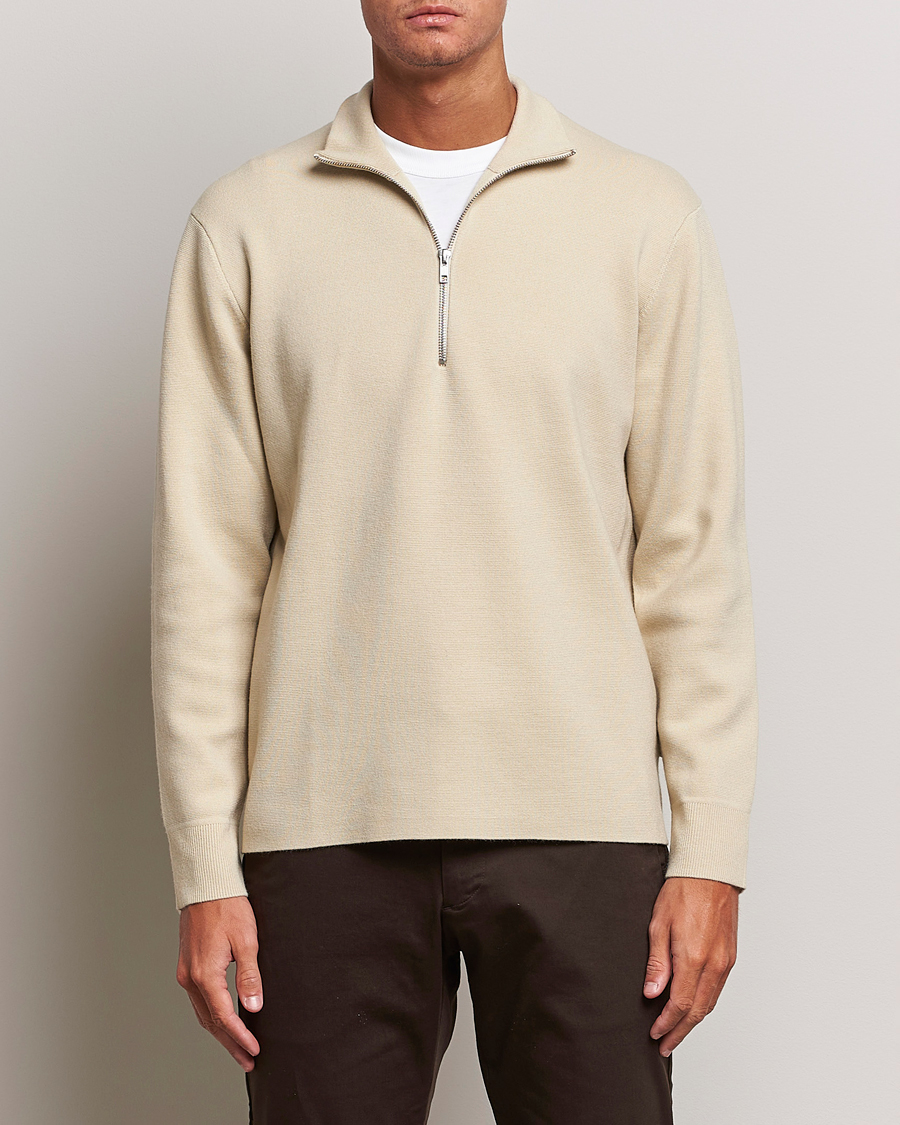 Homme | Pulls Et Tricots | NN07 | Harald Cotton/Modal Half Zip Ecru
