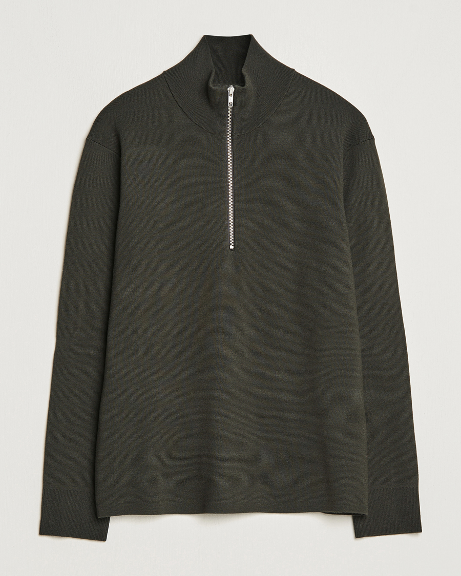 Homme | Pulls Et Tricots | NN07 | Harald Cotton/Modal Half Zip Dark Army