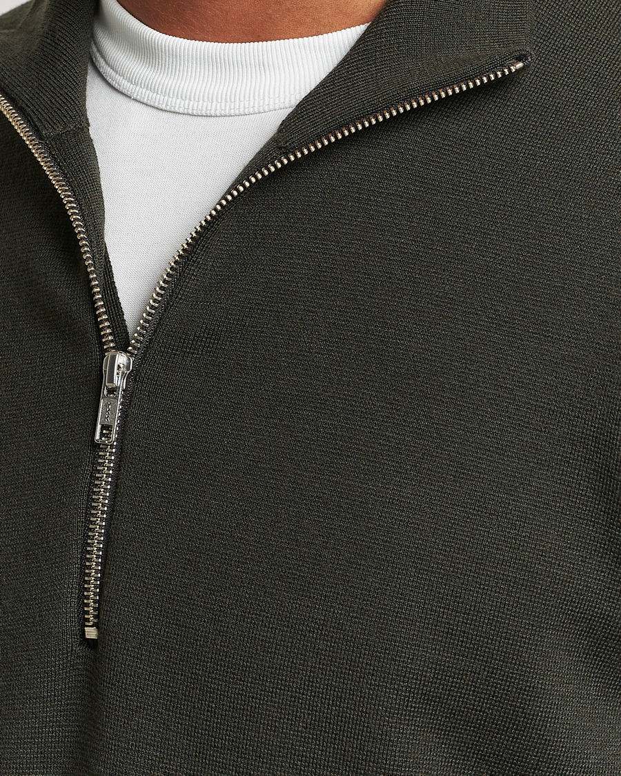 Homme | Pulls Et Tricots | NN07 | Harald Cotton/Modal Half Zip Dark Army