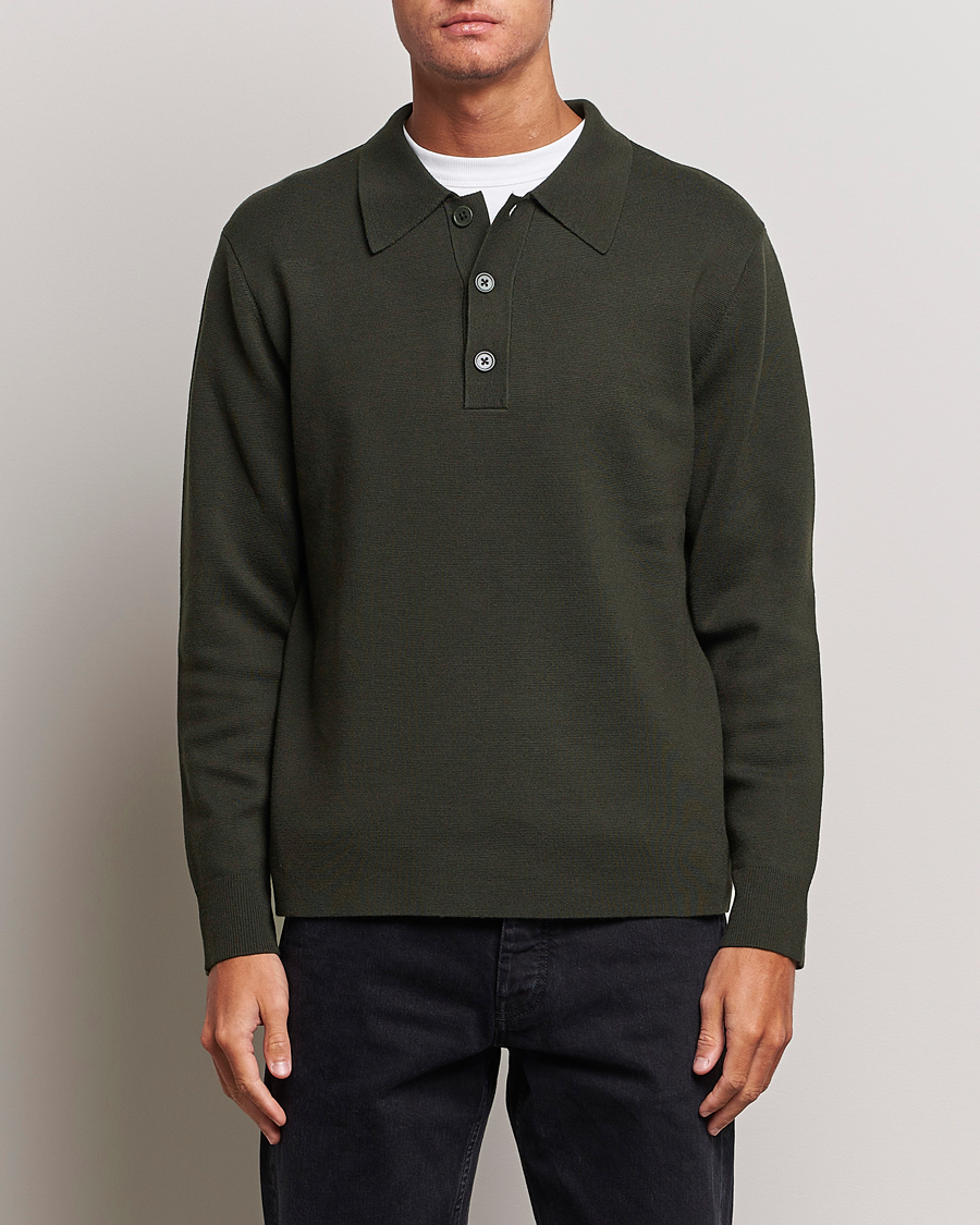 Homme | Pulls Et Tricots | NN07 | Harald Knitted Polo Dark Green