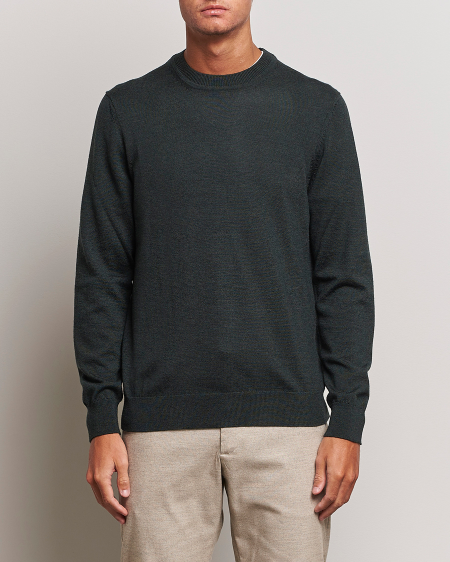 Heren | Truien | NN07 | Ted Merino Crew Neck Pullover Dark Army