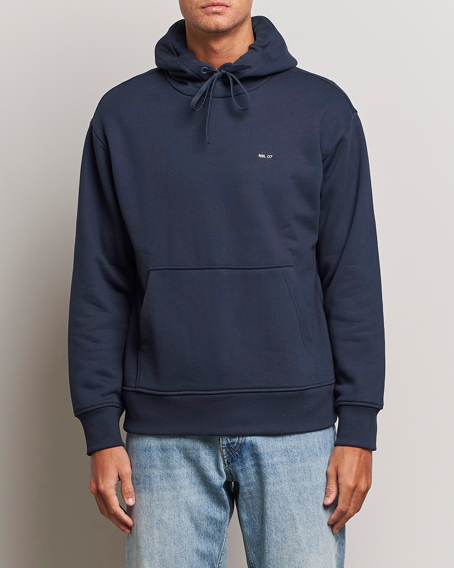 Homme | Pulls Et Tricots | NN07 | Briggs Logo Hoodie Navy Blue
