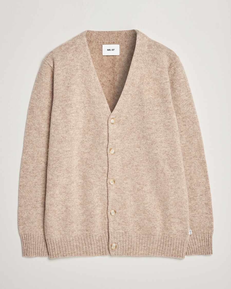 Homme | Pulls Et Tricots | NN07 | Nathan Brushed Cardigan Khaki Melange
