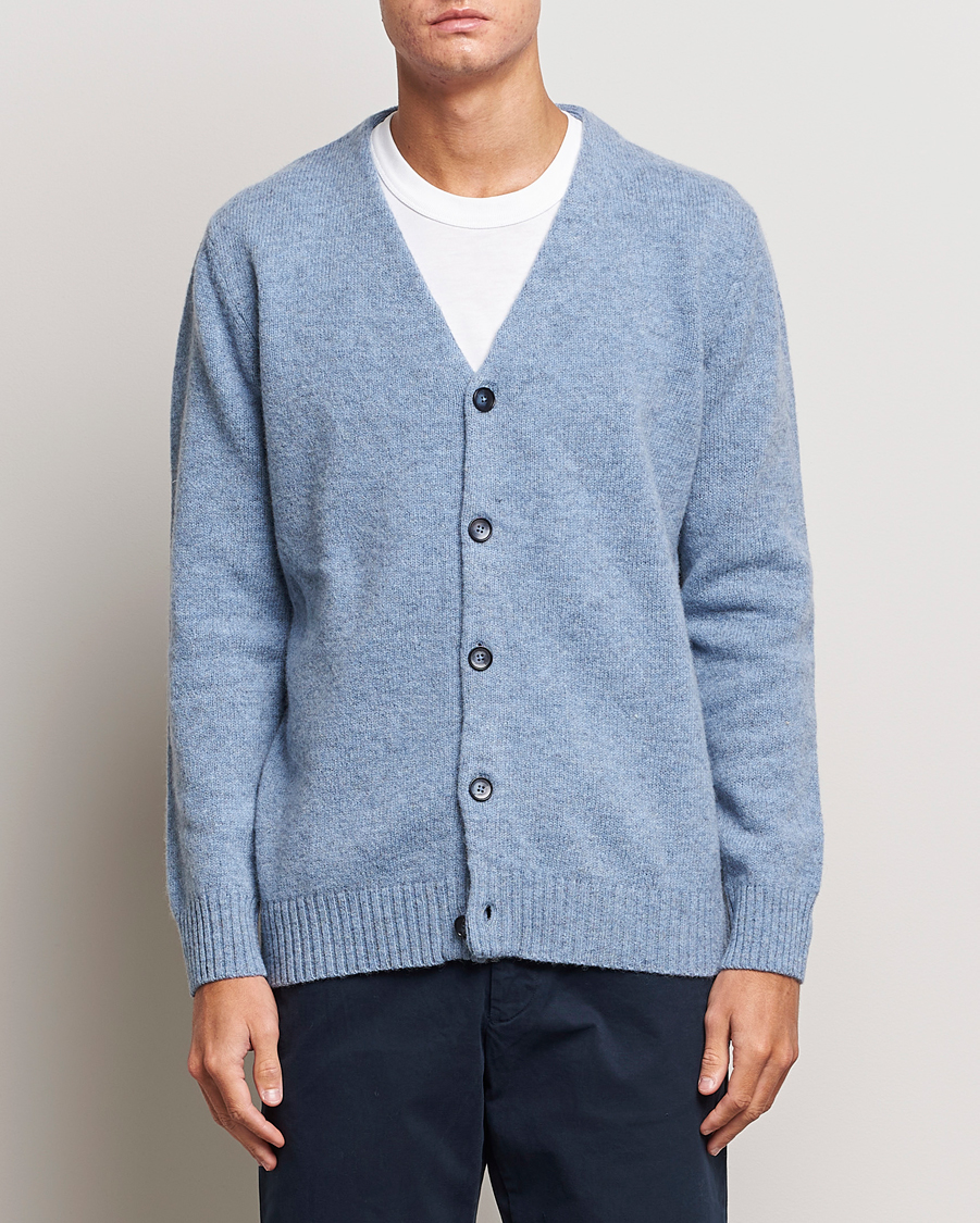 Homme | Pulls Et Tricots | NN07 | Nathan Brushed Cardigan Light Blue Melange
