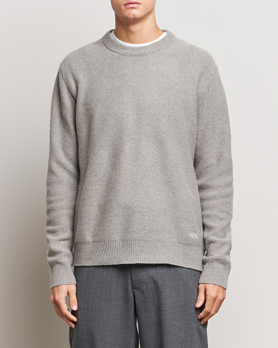 Homme | Pulls Et Tricots | NN07 | Nigel Lambswool Crew Neck Pullover Light Grey Melange
