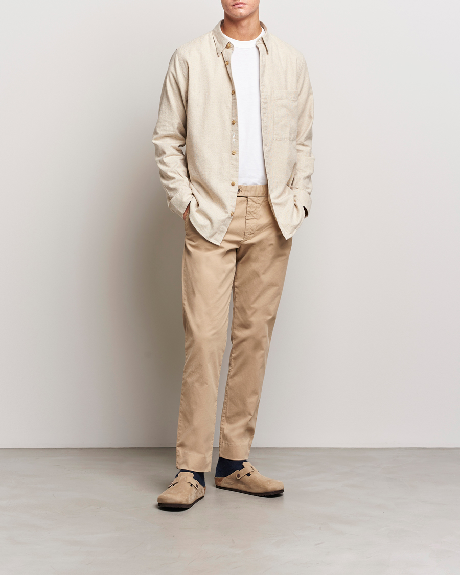 Homme | Chemises | NN07 | Cohen Brushed Flannel Shirt Off White